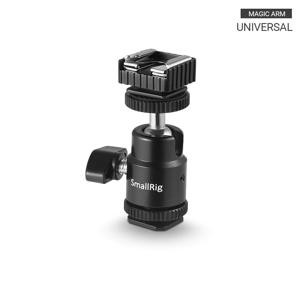 SmallRig – pince à tête sphérique avec adaptateur de montage de chaussure, pour trépied d&#39;appareil photo, lumière LED, support de Flash, dégagement rapide 1639