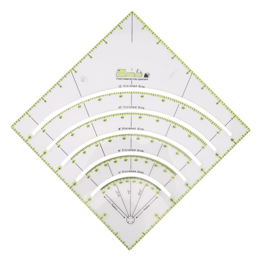 High-grade Multi Function Acrylic Drawing Ruler 20.5*20.5CM Transparent Drawing Ruler Office & School Sewing Measuring Supplies