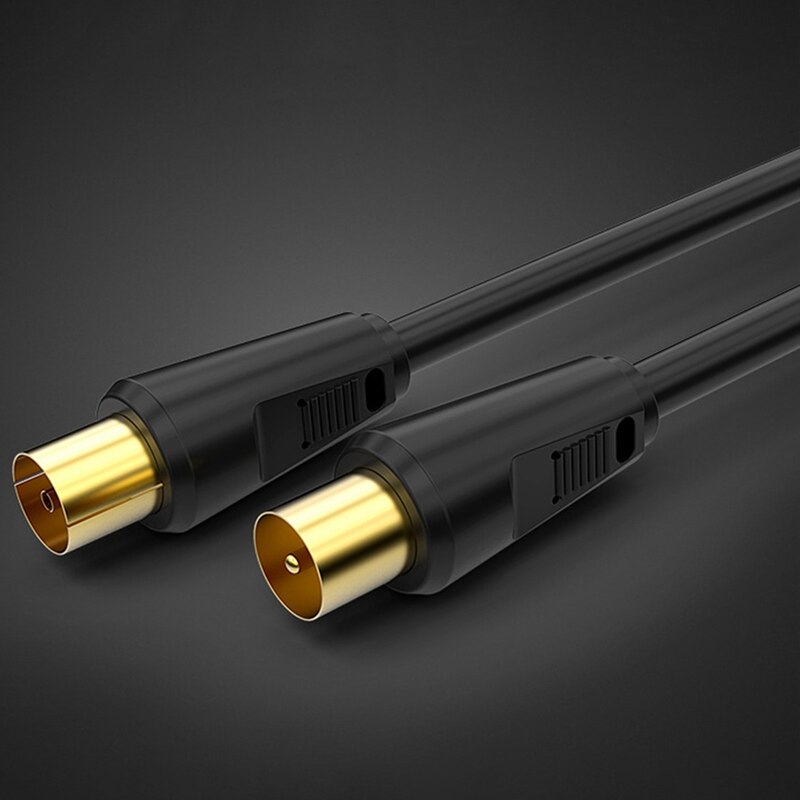RF TV Aerial Antenna Coaxial Cable Male To Female 75Ohm 9.5Mm RG6 Double Shielded Gold Plated Connector