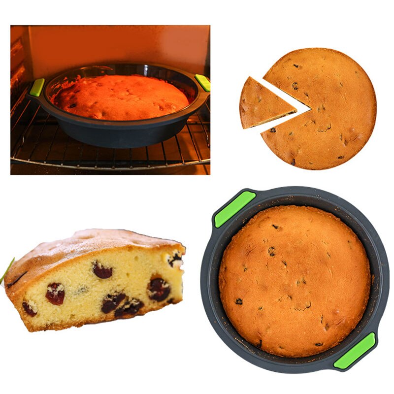 3Pcs Siliconen Brood Pan Cakevorm Voor Cake Bakvormen Tray Silicone Ronde Pond Cakevorm Huishoudelijke Non-stick siliconen Cake