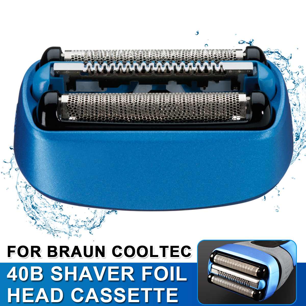 Ersättande rakbladskassett för braun 40b för cooltec  ct2s ct2cc ct3cc ct4s ct4cc ct5cc ct6cc huvudblad
