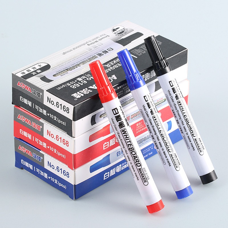 Suddbar Magnetisk Whiteboard Penna - 13.3cm - 10 Pennor/Box - Skola Kontor Konst