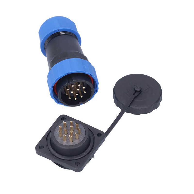 Waterproof Power Connector Square 4 Hole Aviation Plug Socket for Instrumentations for Communications: 12 core
