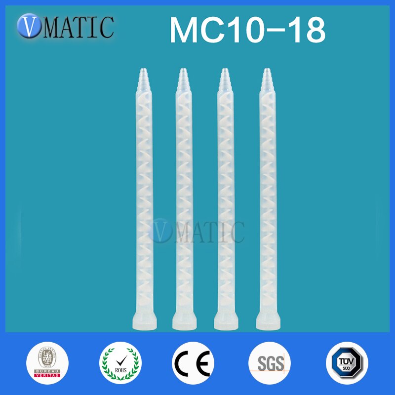 Resin Statische Mixer Mc/MS10-18 Mengmondstukken Voor Duo Pack Epoxies (Witte Kern)