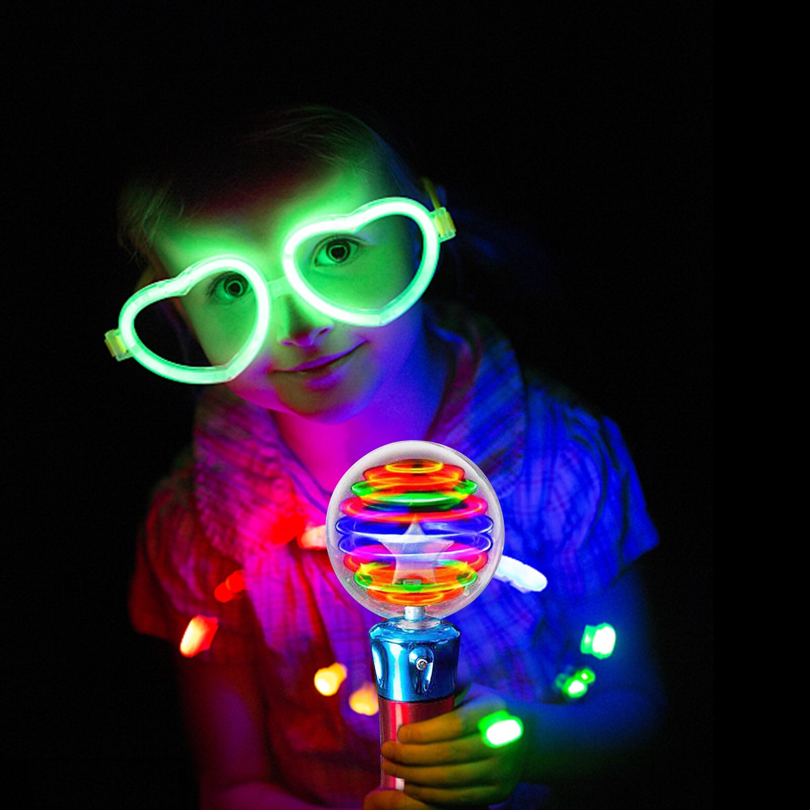 Kinderen Lichtgevende Magische Bal Speelgoed Interactieve Vingertop Magische Stok Led Flash-Roterende Lichtshow Speelgoed Bal Kids volwassenen