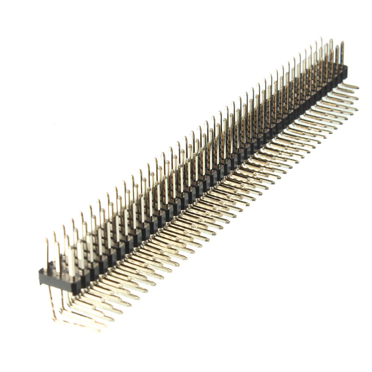 2.54mm 3x40P Male Pins Three Row Right Angle Pin Header for PCB Plate Connector