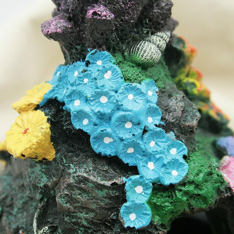 Kunstmatige koraalrif grot aquarium decoratie aquarium holle rots grot huis ornament voor vissen garnalen hinding decor