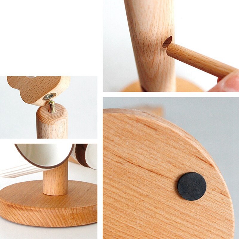 Solid Wood Mug Holder Beech Wood Cups Coffee Cup Stand Kitchen Tea Mug Storage Rack Jewelry Organizer