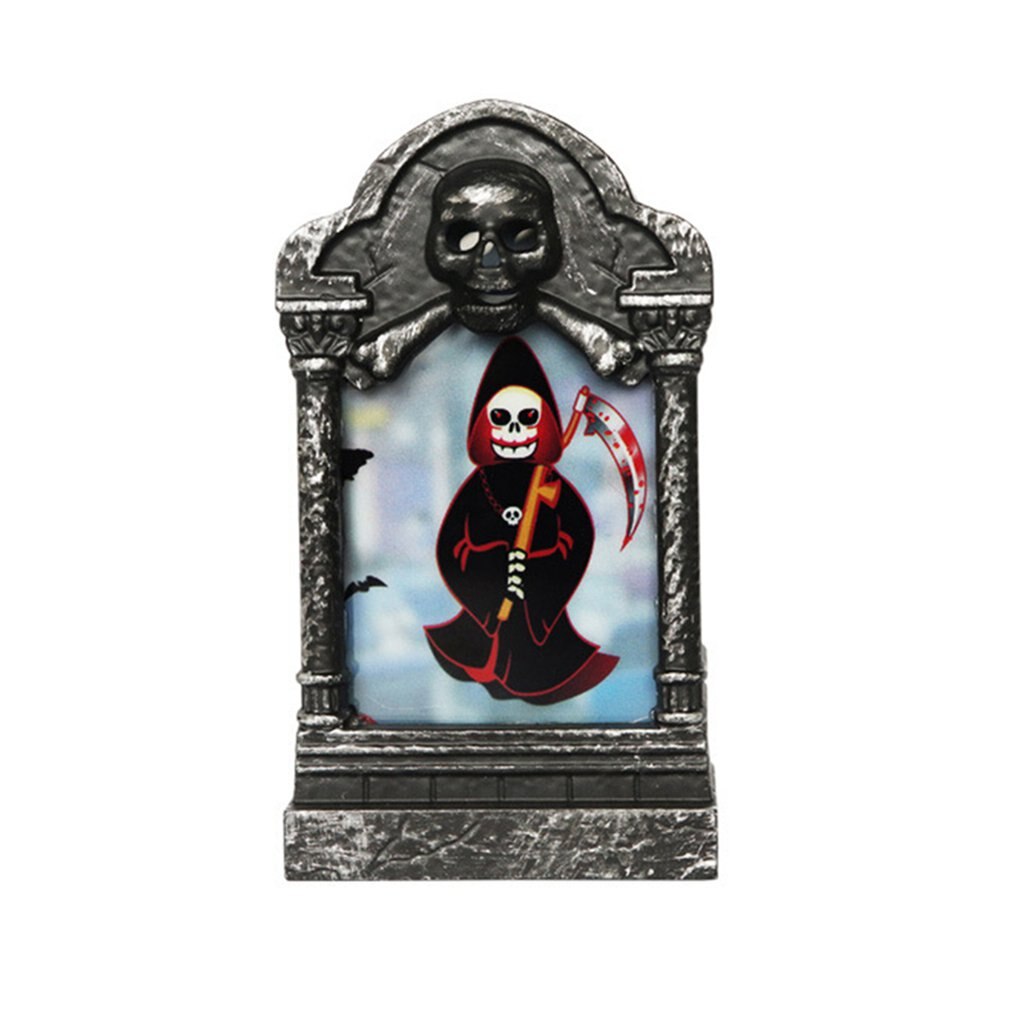 Halloween LED Light up Glowing Horror Atmosphere Venue Layout Decoration Tombstone Haunted House Set Home Party Decor: Deep Blue
