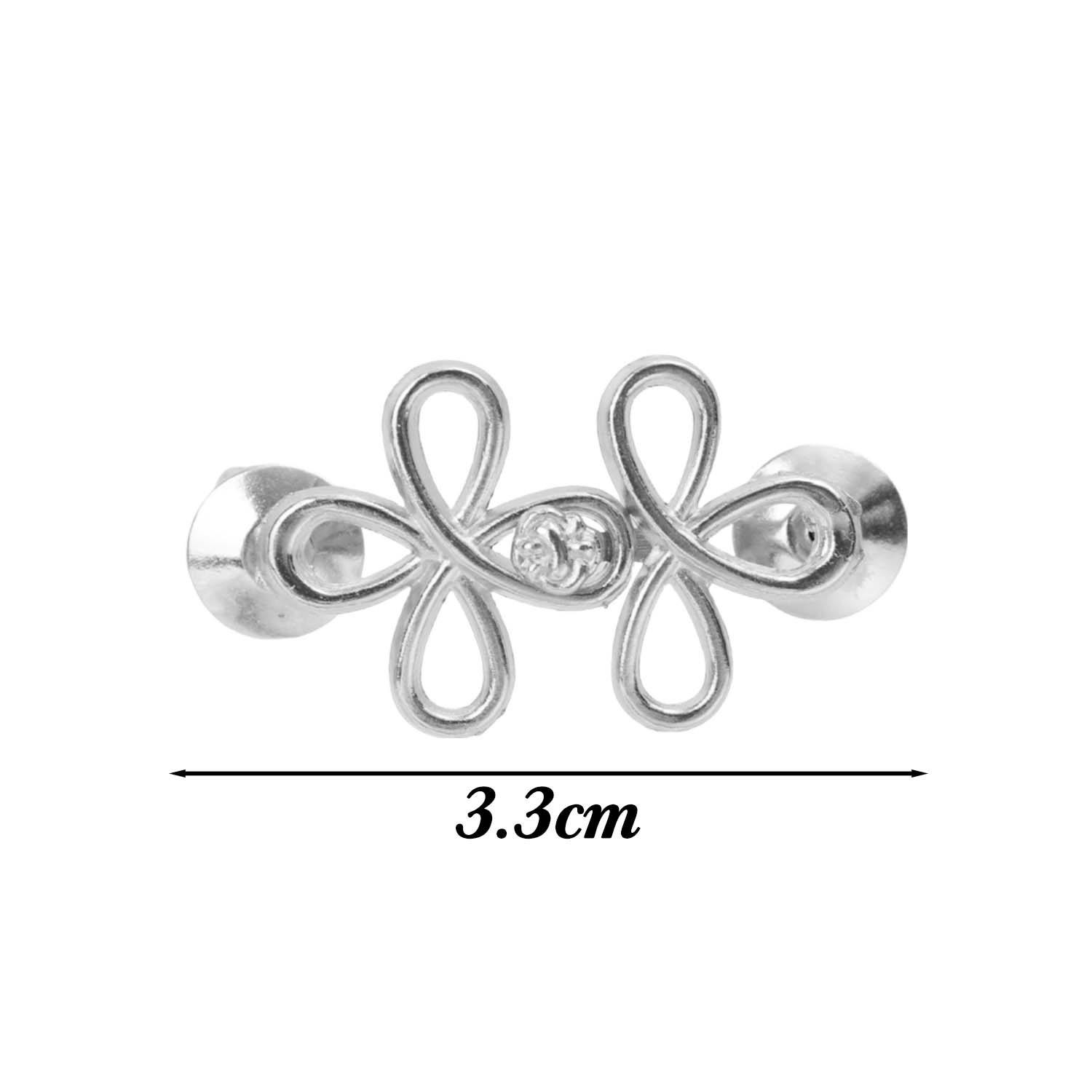 2 STUKS Klavertje Vier Gesp Richter Taille Spanner Legering Verstelbare Taille Gesp Afneembare Naadloze Knop voor Broek Rokken: Transparant