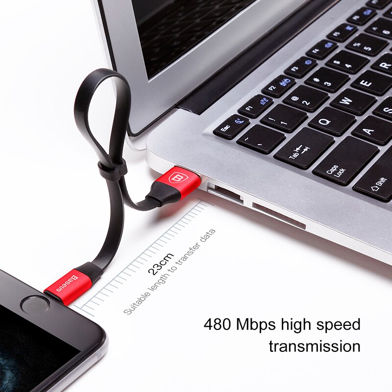 Cavo USB portatile Baseus per iPhone 11 pro Max XS Max XR X 8 7 6 6s più 5 se caricabatterie rapido per ricarica dati cavo telefonico cavo telefonico