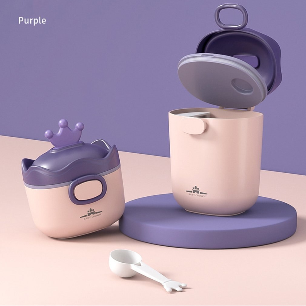 Portable Kids Food Storage Box BPA Free Formula Dispenser Cartoon Infant Milk Powder Box Toddler Snacks Container