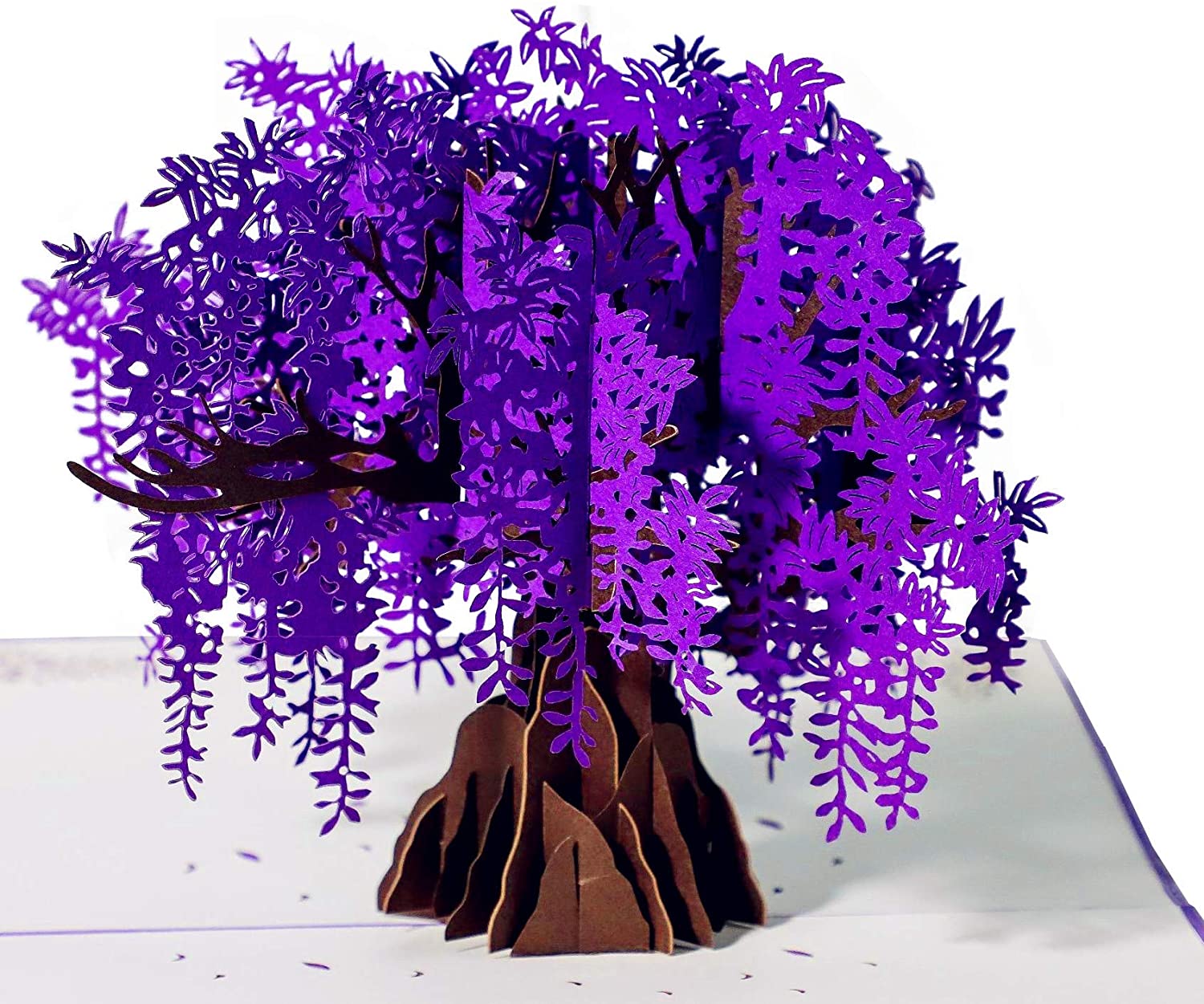 1pcs 3d Pop-up Cards Girlfriend Lover Valentine Birthday Double Sakura Fllower Tree Cards Wisteria Tree Cards