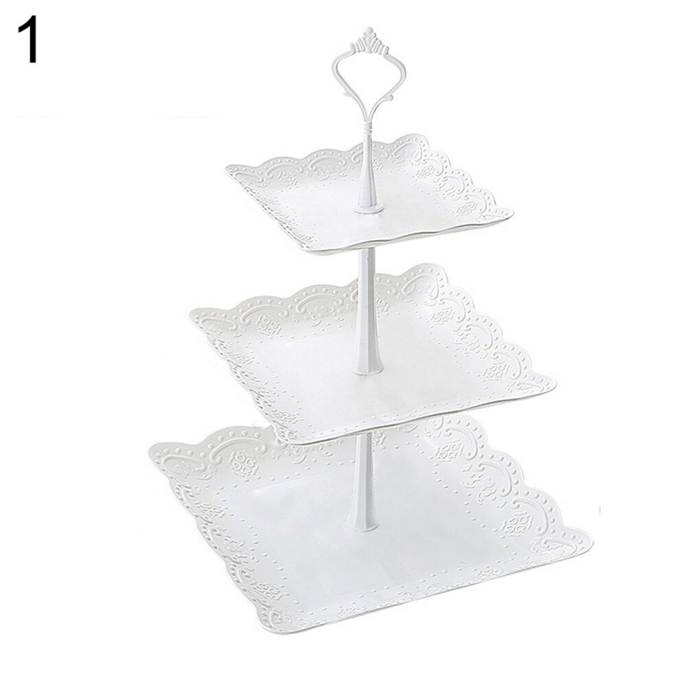 2/3 Tiers Fruit Taart Plaat Houder Stand Home Festival Party Dessert Opbergrek Dessert Borden Keuken Accessoires: 1