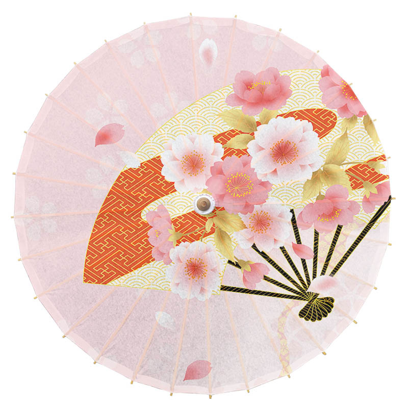 Paraguas de papel de aceite de estilo japonés para niños, sombrilla clásica de flores de cerezo para decoración de tienda de cocina de Sushi, paraguas de Japón: cherry blossom 773