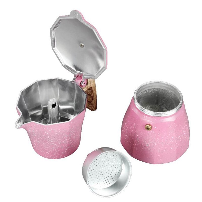 Komfur espressomaskine - moka pot kaffemaskine til gas eller elektrisk komfur top  - 3 kopper espresso shot maker til italiensk