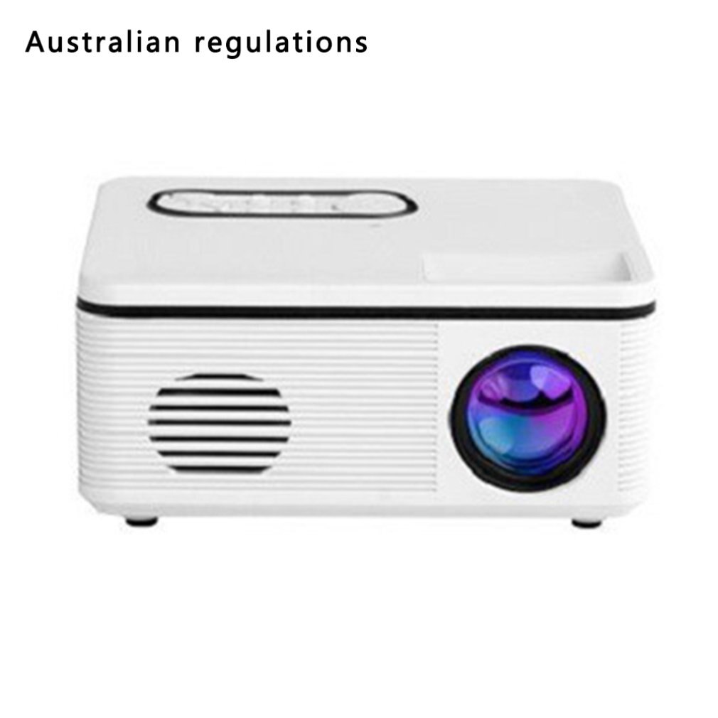 HD Mini Battery Projector LCD Led Portable Projector Home Theatre Cinema Led USB Kids Child Video Media Player: white-AU