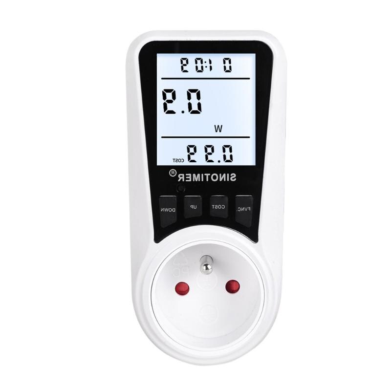 Electricity Usage Monitor Digital Wattmeter AC Power Meter 110V-230V Energy Meter Socket Power Monitor EU/US/UK/BR Plug 32CD: FR