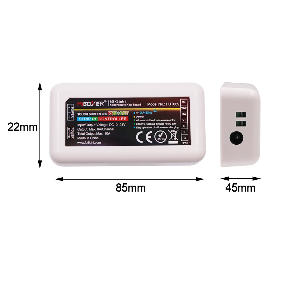 Mi lumière WiFi boîte RGBCCT contrôleur 2.4GHz passerelle MIBOXER WL-Box1 4 zones RF télécommande couleur température LED gradateur