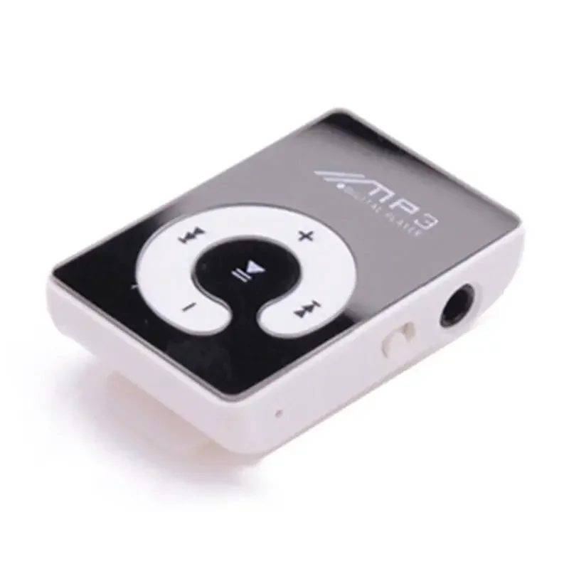 C Key Clip Insert MP3 Mini Mp3 Player Music Player Mirror Card Clip Music Playback Music Player: WHITE