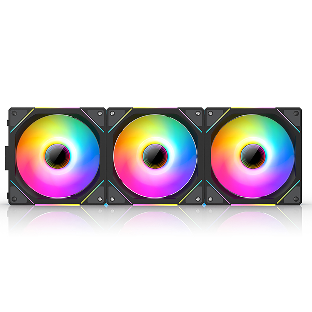 TEUCER JM-1 ARGB Fan 3 in 1 RGB Mirror Cycle Light Effect 800-2000RPM PWM Water Cooling 360mm PC Cooler Fan Kit