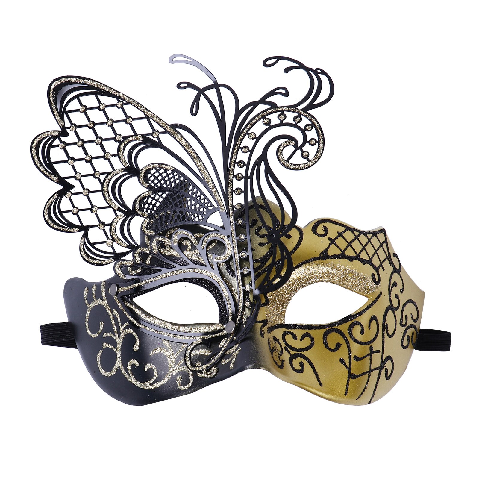1 Sexy Kant Vlinder Oogmasker Adult Masquerade Dance Gezichtsmasker Venetiaans Carnaval Cosplay Party Gezicht Cover Decoratie Masque: Golden