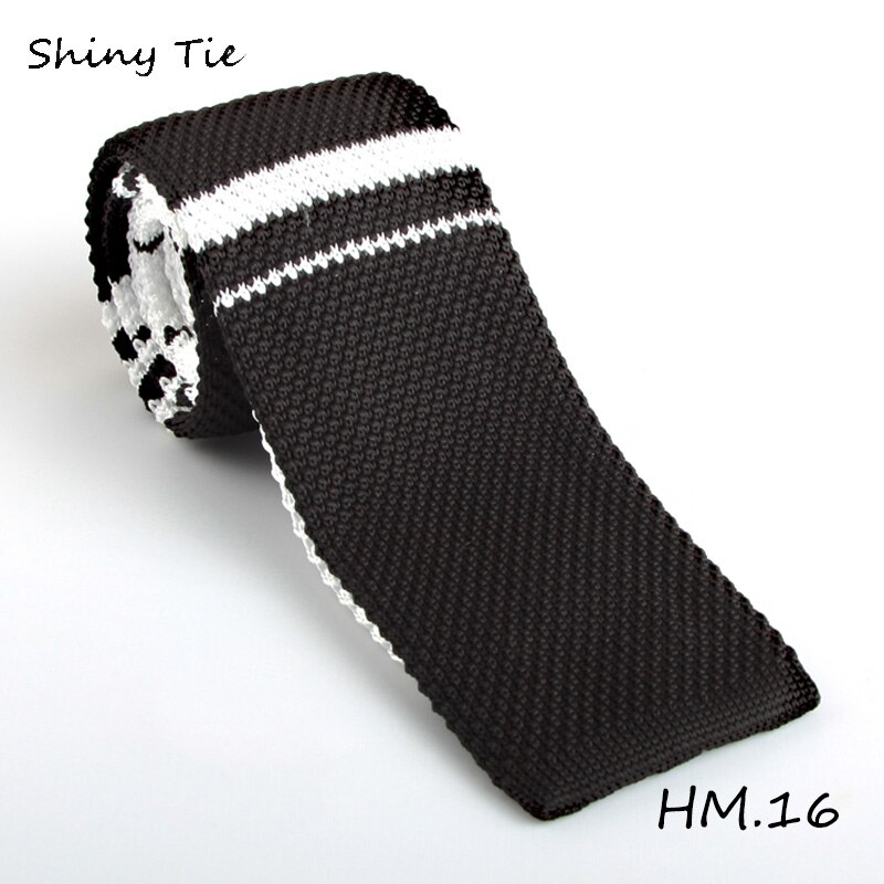 Strikkede slips strik fritid stribede slips strikke uld hals slips 100%  mærke kommercielle mænd slips: 16
