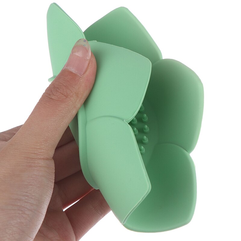 1 plato para escurrir jabón de silicona plato forma de loto Portable jabonera antideslizante bandeja de jabón Acc
