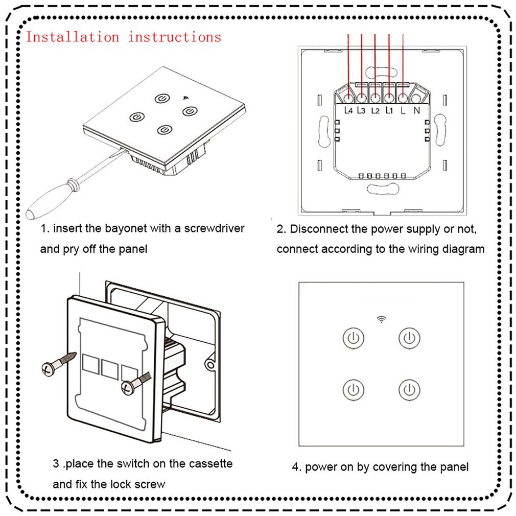 Wifi Touch Schakelaar Voice Control Remote App Controle Power Off Bescherming Timing Strakke Intelligente Switch