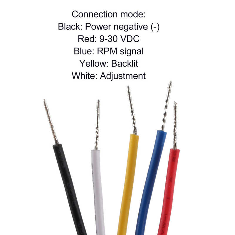 52mm/2in 6000RPM Tachometer LCD for Auto Outboard Engine Construction Machinery Motorcycle