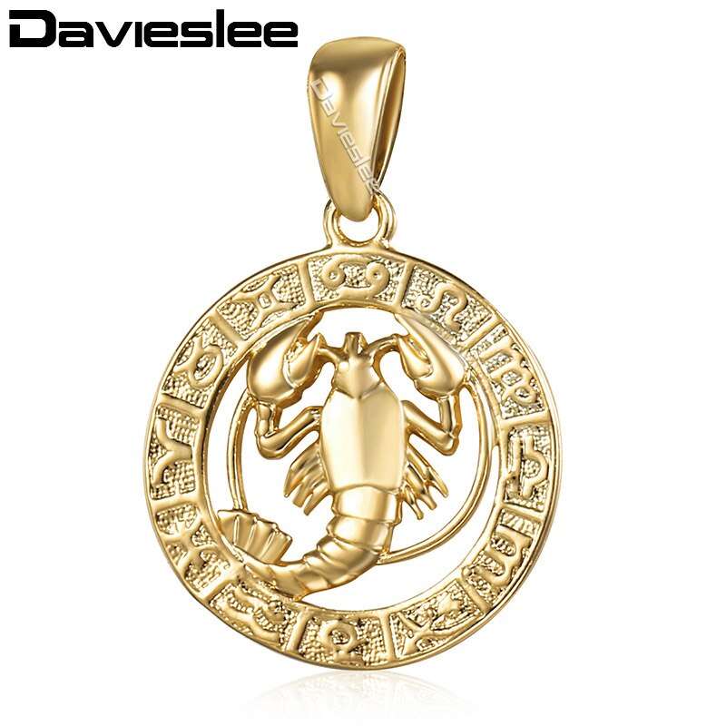 Davieslee Womens Kanker Sterrenbeeld Hanger 585 Rose Gold Sterrenbeeld Hanger Ketting Voor Vrouw Sieraden DGP180: GP360