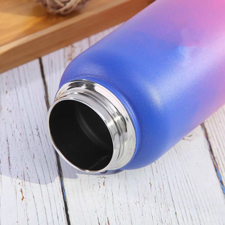7 kleuren Kleurrijke Geïsoleerde Rvs Water Flessen 18 OZ/32 OZ/40 OZ Brede Mond met thermoskan Sport Deksels
