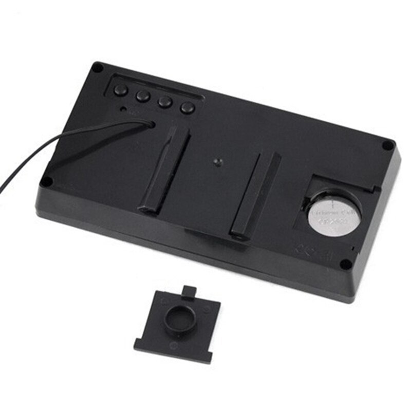 Termómetro Digital de coche 4 en 1 higrómetro Dc 12 V Lcd reloj de voltaje del vehículo pronóstico del tiempo temperatura medidor de humedad Ec60
