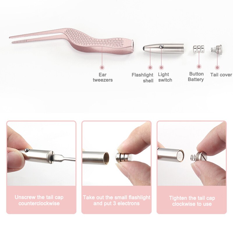 Good Healthy Ear Cleaner with Light for Children Adult Elderly Ear Wax Remove Tool Ear Pick