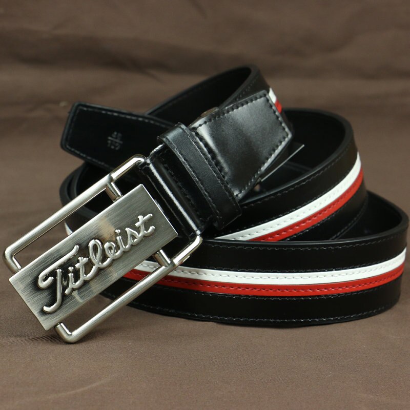 1pc golf komplet sæt bælte golf tilbehør jl bælte læder tit golf bælter farverige unisex: 17 bredde 4cm sorte