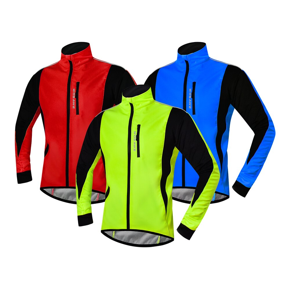 Wolfbike warming-up winter fietsjack heren dames slim fit winddicht waterdicht reflecterend mtb fietsjas fietssportjacks