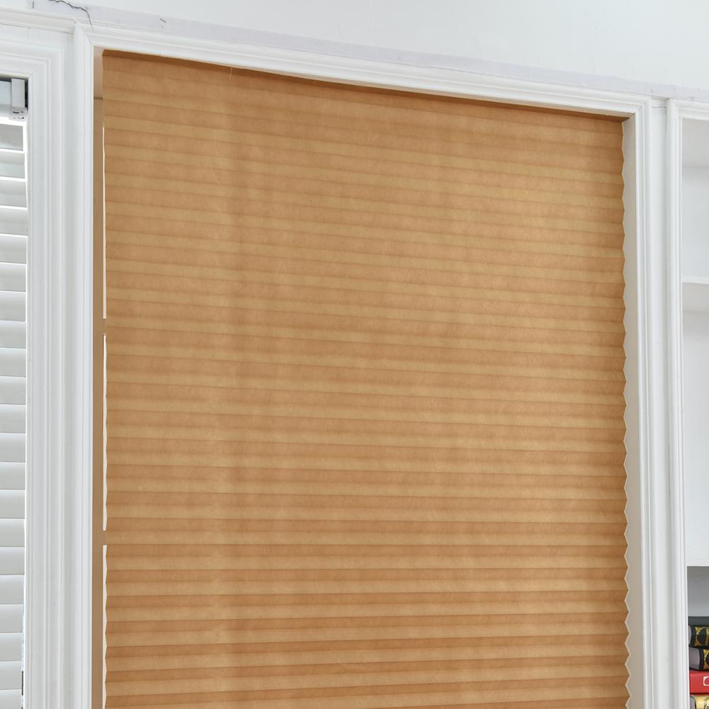 Pleated Blinds Curtains Self-Adhesive Semi-Blackout Windows Kitchen Home Door for Household Living Room Accessories