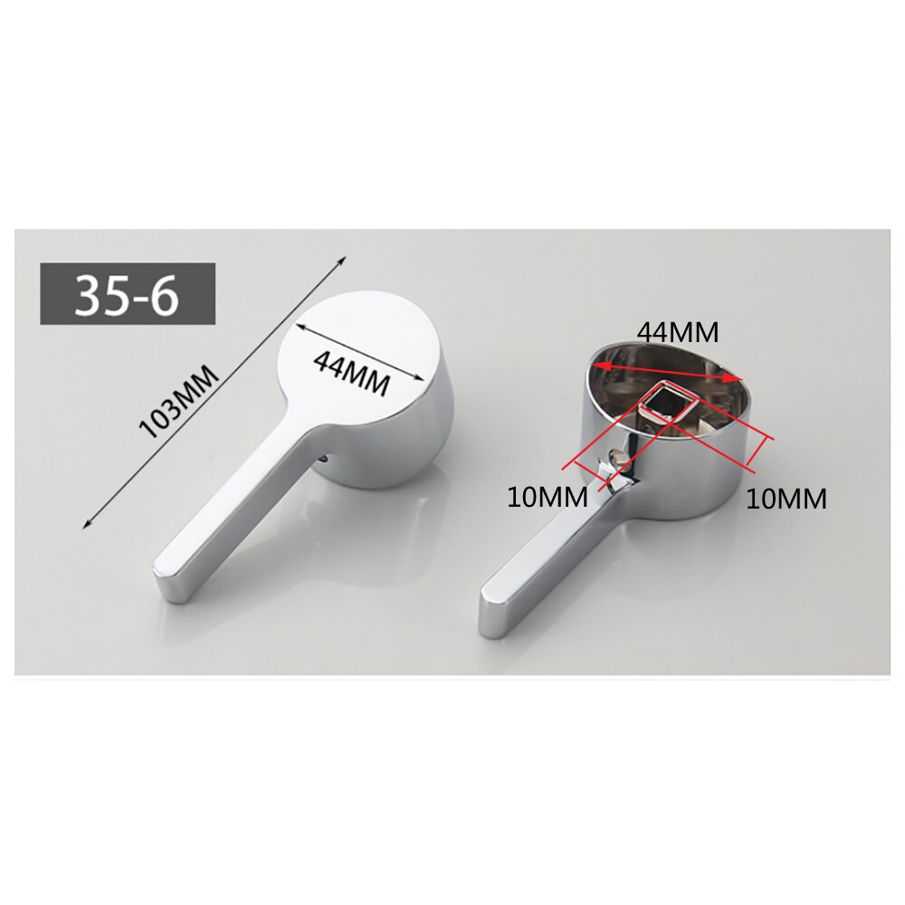 Kit poignée de robinet universel de remplacement poignée de levier en métal pour mitigeur robinet 25mm 35mm 40mm cartouche avec bouton et ensemble: 35-6