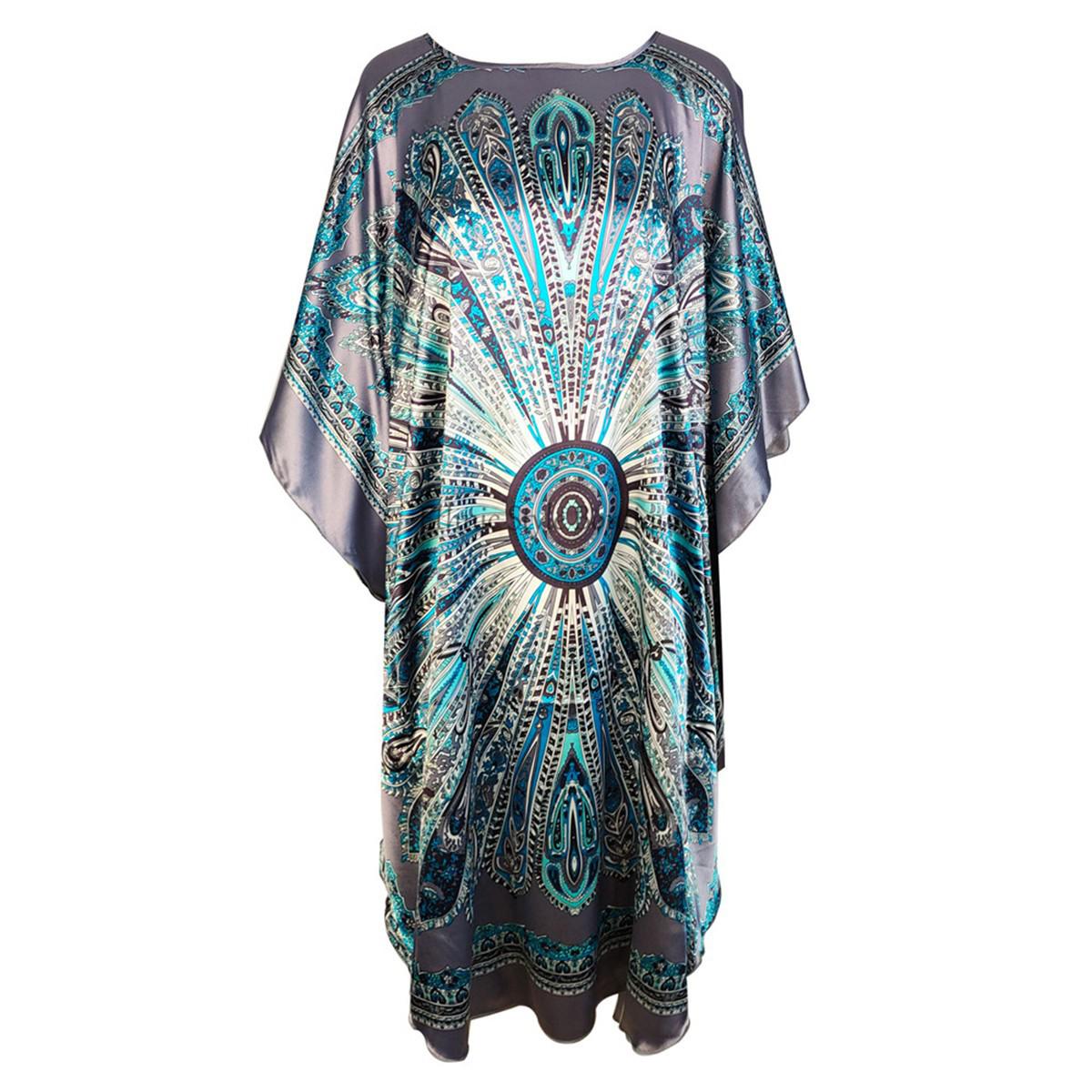 Dam rayonrock morgonrock kvinnor sovkläder nattlinne stor storlek hemklänning vintage kaftan klänning nattskjorta nattskjorta