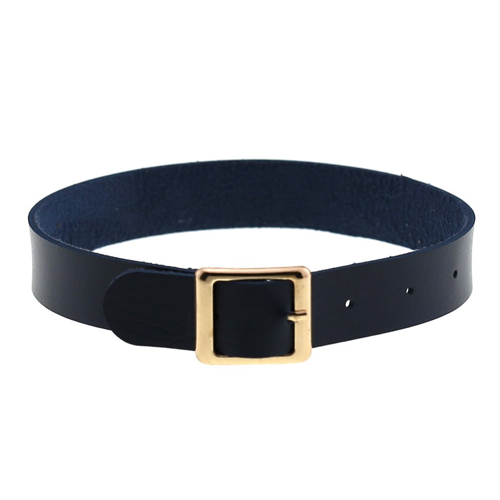 Gothic Choker Necklace - PU Leather - Heart Pendant - Adjustable 30-38cm - Women Accessories: Gt17- f