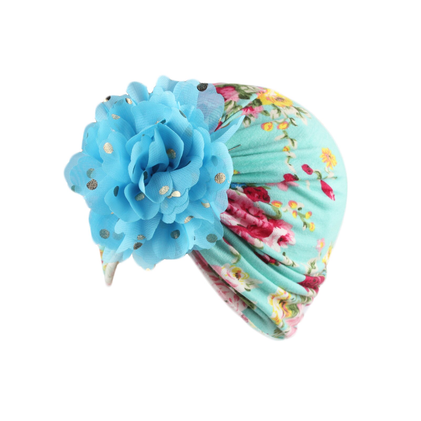 Sombrero con estampado de la India para niños, gorro con estampado de flores, capucha cálida, turbante, invierno, cálido, indio, ,: H