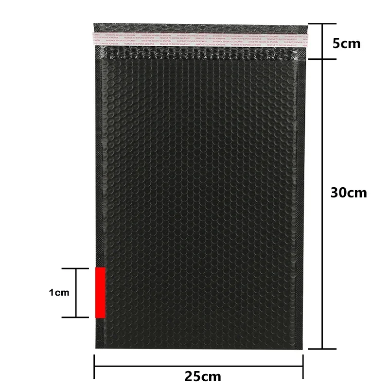 20PCS Black Bubble Mailers Poly Bubble Mailer Self Seal Padded Envelopes Bags Packaging Envelope Bag 25x30cm