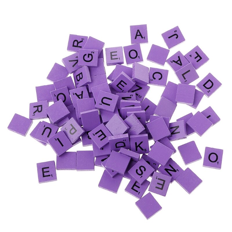 100Pcs Wooden Colourful Tiles Mix Letters Varnished Alphabet100Pcs Wooden Colourful Tiles Mix Letters Varnished Alphabet