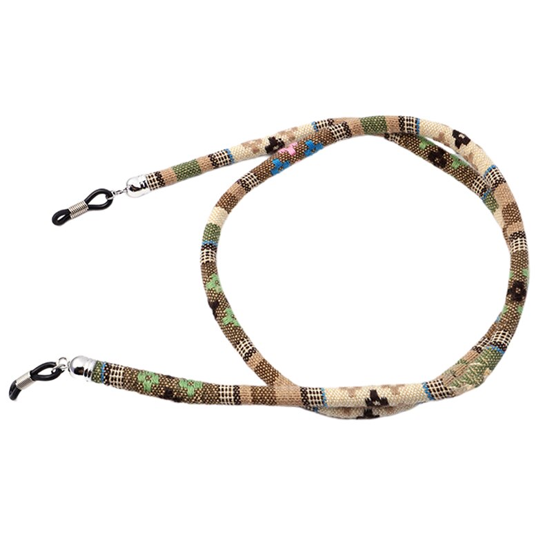 1 stk brillernesnor holder praktisk etnisk reb briller kæde briller bomuld hals snor snor solbriller holderrem: Camouflage farve