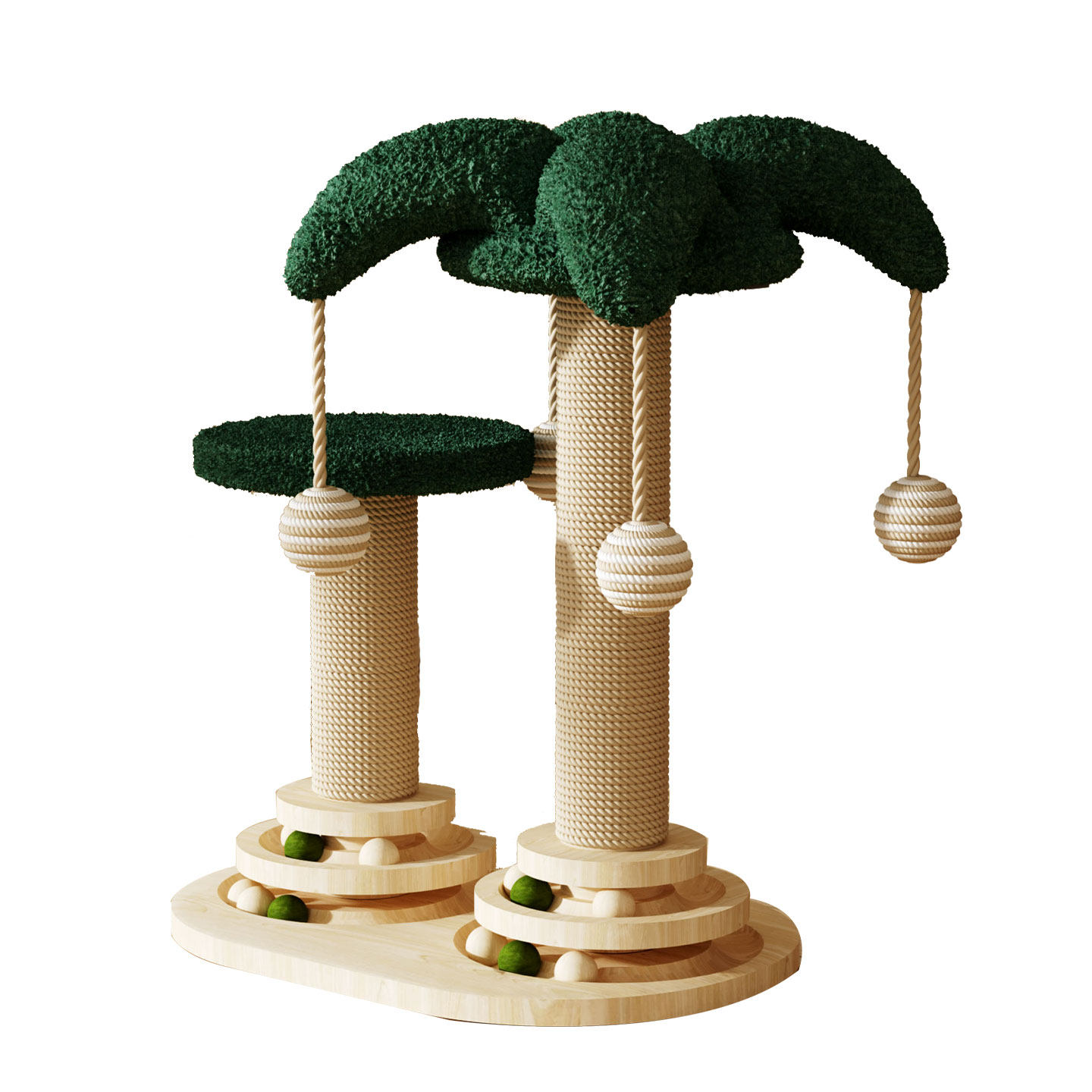 Cat climbing frame Small apartment does not occupy an area Household cat scratching frame Solid wood cat cat scratching