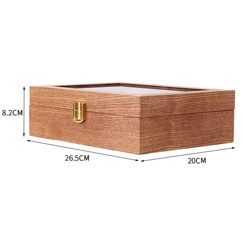 Retro Wooden Watch Display Case Durable Packaging Holder Jewelry Collection Storage Watch Organizer Box Casket
