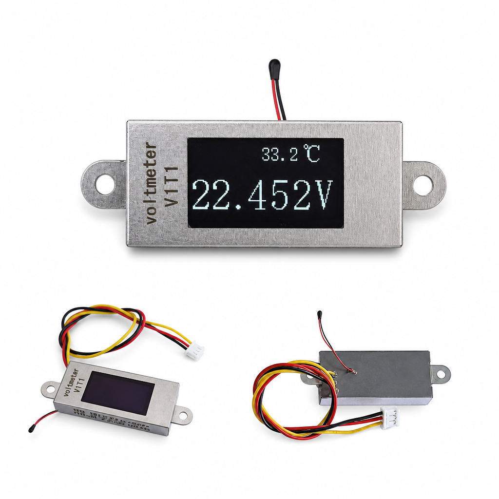0.5 Inch DC5-30VOLED Display Digital Voltmeter Digital Temperature Sensor NTC Probe 1-6S Voltage Monitoring: Default Title