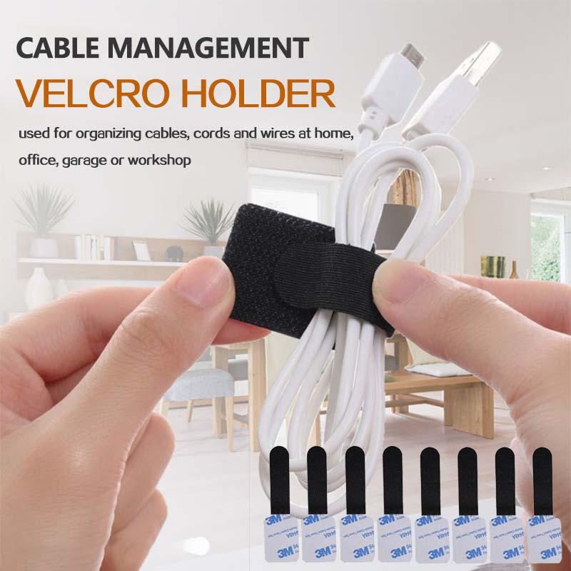 Self-adhesive Cable Management With Back Glue Buckle Velcro Cable Tie Charging Cable Fixed Artifact Data Cable Storage