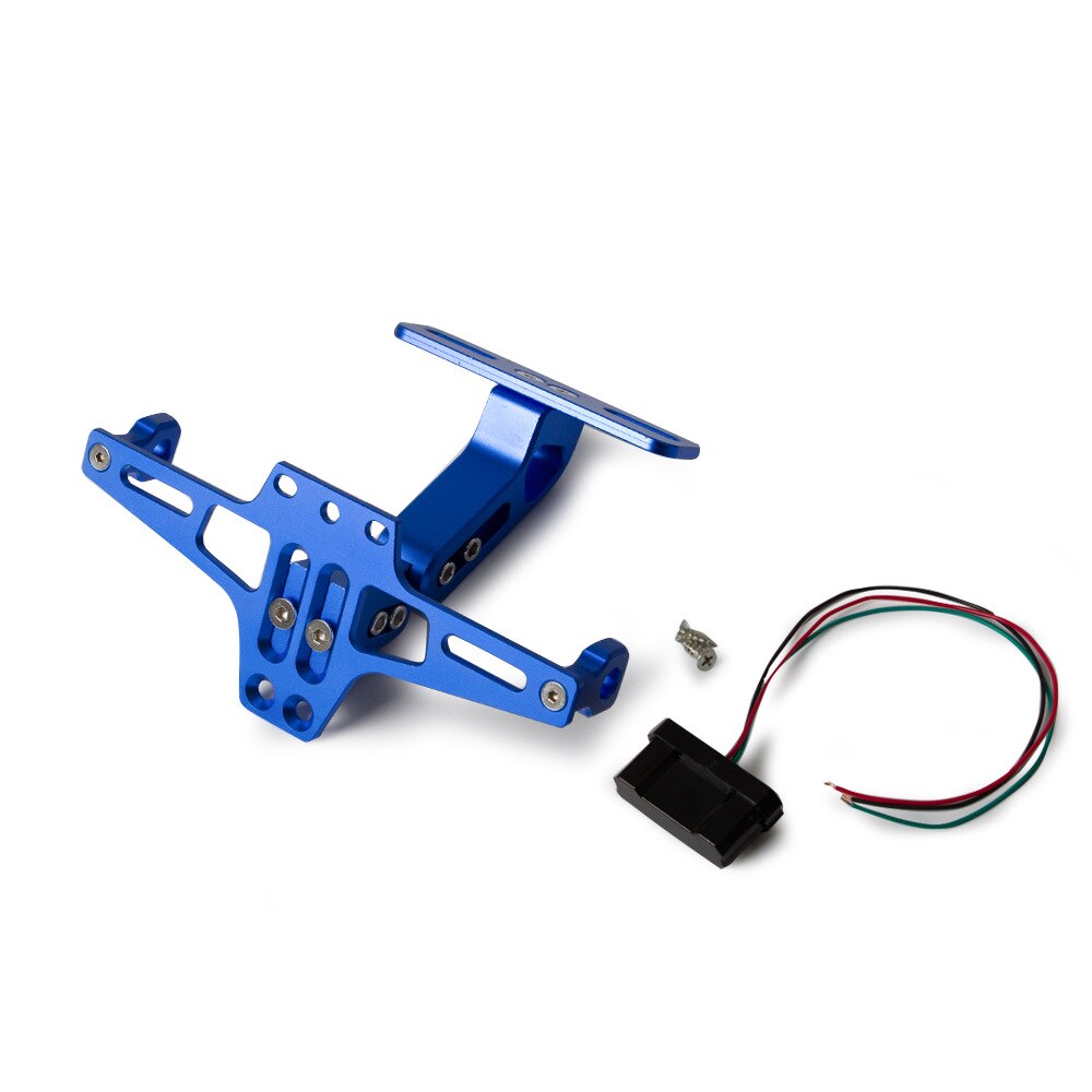 Motorfiets Achter Kentekenplaat Houder En Richtingaanwijzer Voor Honda Kawasaki Z750 Z800 Yamaha MT07 MT09 MT10 R3 r25 T-MAX: Blauw
