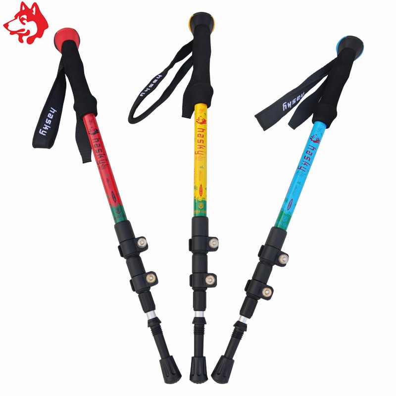 Yiwu, , bastones para caminar, palo de aluminio para escalada de montaña, bastones para senderismo de montaña alpenstock azul/rojo/amarillo
